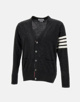 "Classic V-Neck Cardigan In Fine Merino Wool" MKC002A Y1014022 THOM BROWNE 