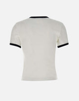T-shirt "Signature contrast" VESJTS017JS0070 HERWHITEBLK COURREGES 