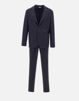 Completo slim regimental gessato 3932A3728MC 25375589 MANUEL RITZ 