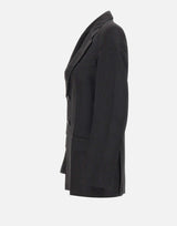 Blazer con revers a tacca 1226WJK007216A BLACK VICTORIA BECKHAM 