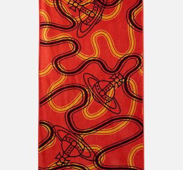 "Beach Towel" in cotone 8101000L W01G0H401 VIVIENNE WESTWOOD 
