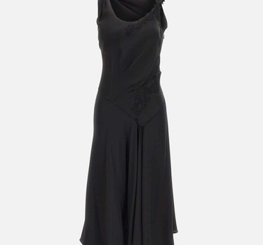 Abito con dettagli in pizzo 1226WDR007331A BLACK VICTORIA BECKHAM 