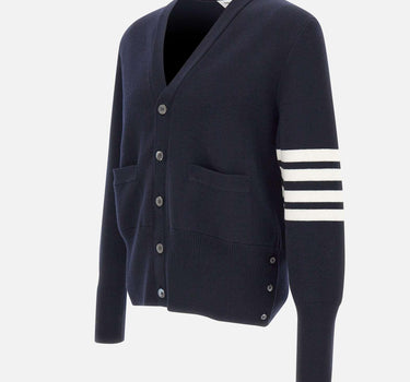 "Milano stitch v neck cardigan" MKC160A 00014415 THOM BROWNE 