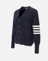 "Milano stitch v neck cardigan" MKC160A 00014415 THOM BROWNE 