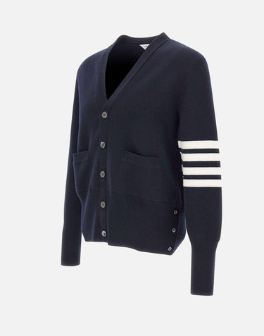 "Milano stitch v neck cardigan" MKC160A 00014415 THOM BROWNE 