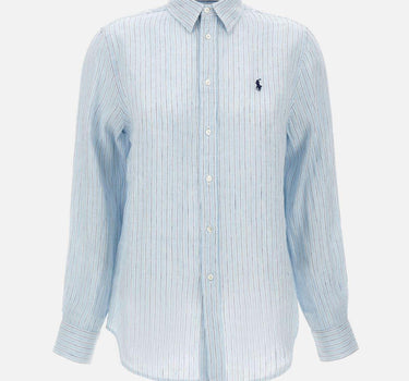 Camicia over in lino a righe 211A96158 003 POLO RALPH LAUREN 