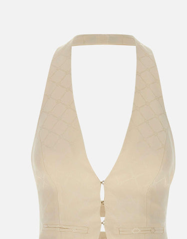Gilet in satin con losanga jacquard GL00652E2 193 ELISABETTA FRANCHI 