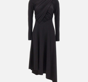 Abito asimmetrico con drappeggi 1326JDR007340A BLACK VICTORIA BECKHAM 