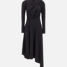 Abito asimmetrico con drappeggi 1326JDR007340A BLACK VICTORIA BECKHAM 
