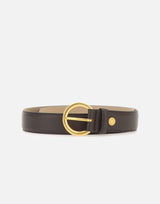Cintura in pelle con fibbia tonda CNK00958 GRNESPRESSO GIANNI CHIARINI 