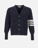 "Milano stitch v neck cardigan" MKC160A 00014415 THOM BROWNE 