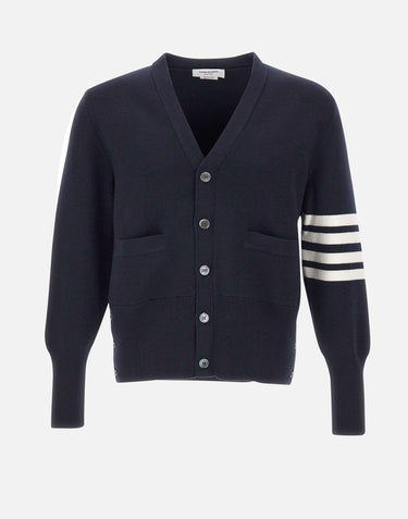 "Milano stitch v neck cardigan" MKC160A 00014415 THOM BROWNE 