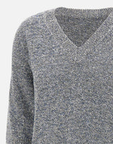 Maglia a V con paillettes 373002 845 KANGRA 