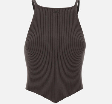 Top "Signature pointy rib knit" 125MTO042FI0001 CARBON COURREGES 