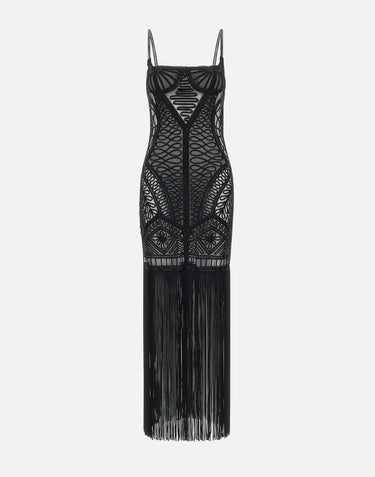 Abito ricamato in tulle illusion 250WCW00202 PLL001RA100 THE ATTICO 