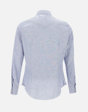 Camicia in cotone e lino K75CAMK02 TES0K19208 ELEVENTY 