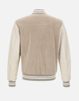 Giacca bomber in pelle scamosciata M75GBTM23 PEL0M0250700 ELEVENTY 
