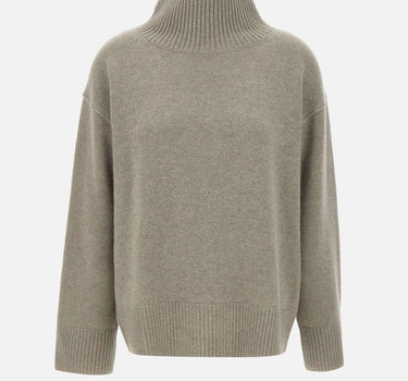 "Boyfriend turtleneck" 1867A GREIGE SOFT GOAT 