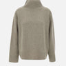 "Boyfriend turtleneck" 1867A GREIGE SOFT GOAT 