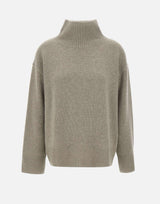 "Boyfriend turtleneck" 1867A GREIGE SOFT GOAT 