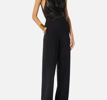 Tuta in crêpe con ricami TU06662E2 110 ELISABETTA FRANCHI 