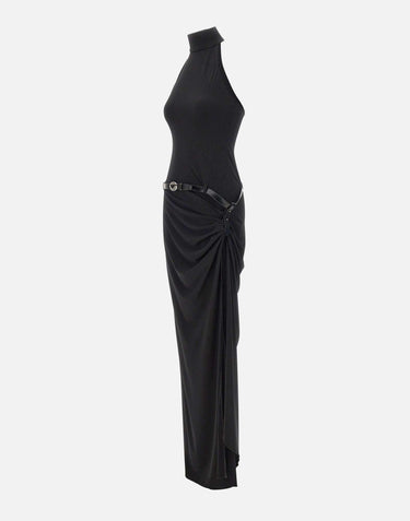 Abito con scollo all'americana sospeso COPR238F5022 BLK COPERNI 