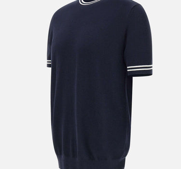 T-shirt in seta e cotone DK87052 BLU DIKTAT 