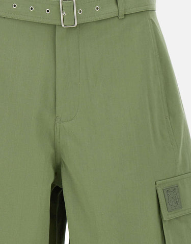 "Belted cargo short" OM01405WW9026 0077 MAISON KITSUNE' 