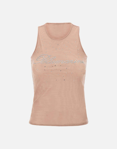 Top in tulle con punti luce 4T061A N0120 BLUMARINE 