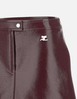 Mini gonna "Reedition Vinyl" PERCJU001VY0014 BURGUNDY COURREGES 