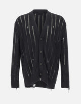 Cardigan in maglia destroyed S6LAMACA051 110 LANEUS 