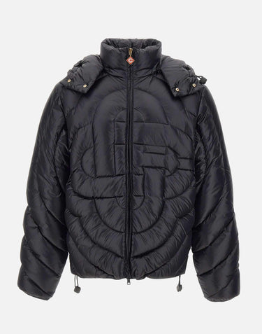 "Monogram Quilted Nylon Puffer Jacket" MAW25OT140 01 CASABLANCA 