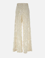 Pantalone "Floral Embroidery" RP16553 CREAM NISSA 