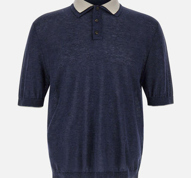 Polo in misto lino M76POLM01 MAG0M0591101 ELEVENTY 