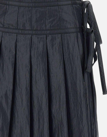 "Pleated zipper skirt" LW251SK05BK 0015 LOW CLASSIC 