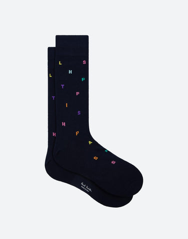 "Sock Keanu Stamp" M1A800MOT584 47 PAUL SMITH 