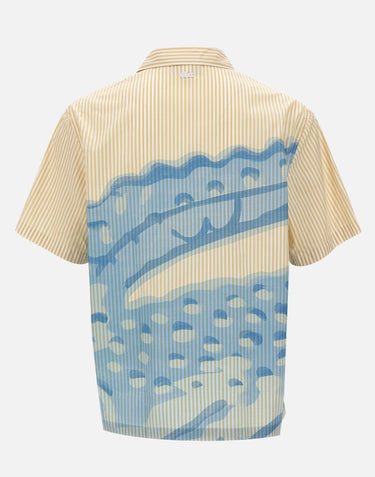 Camicia a righe con coccodrillo relaxed fit CH1995 3IY LACOSTE 