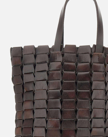 Borsa "Link Tote" in pelle 8960 DKBROWN DRAGON DIFFUSION 