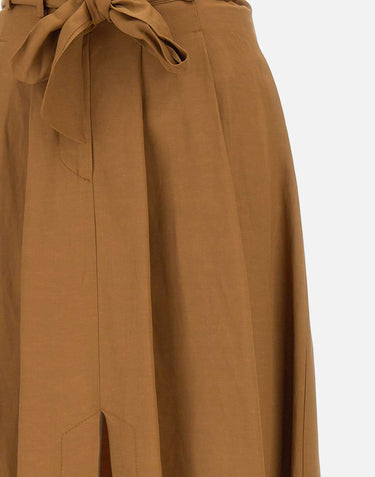 Gonna in lino e viscosa<BR/> RP1CO037 6012 KAOS 