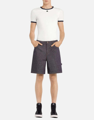 T-shirt "Signature Contrast" VESJTS020JS0070 HERWHTBLK COURREGES 