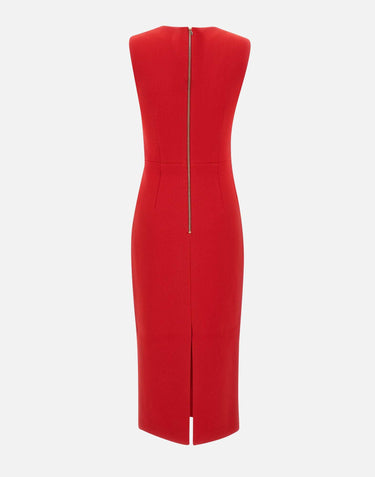 "Cameron asymmetrical midi dress" 25031221 RED REBECCA VALLANCE 