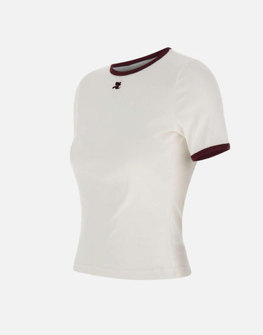 T-shirt "Signature Contrast" 125JTS017JS0203 WHTBURG COURREGES 