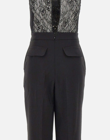 Tuta in crêpe con ricami TU06662E2 110 ELISABETTA FRANCHI 