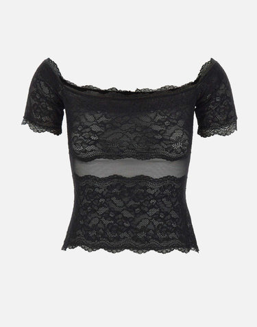 Top in pizzo 2C451A N0990 BLUMARINE 