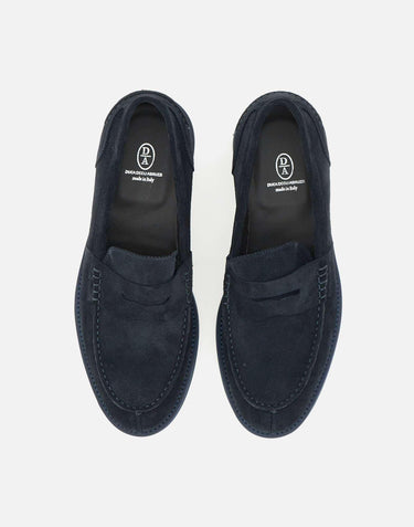 Mocassini "Velour" in camoscio LM10342CR VELURNAVY DUCA DEGLI ABRUZZI 