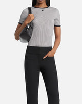 T-shirt con logo a contrasto 126JTS017JS0223 HOUND COURREGES 