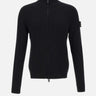 "Ribbed Zip Up Cardigan" PMG25 BLACK PREMIATA 
