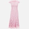 Abito midi in pizzo con scollo sulla schiena 254MP PINK SELF-PORTRAIT 