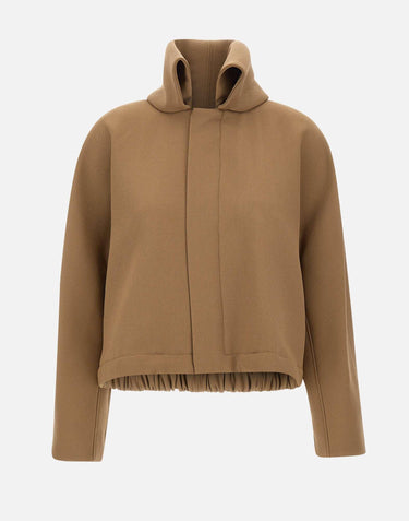 "Oversized Roll Neck Bomber Jacket" 1425WJK006837A DKCAMEL VICTORIA BECKHAM 