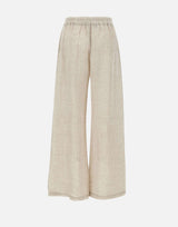 Pantaloni in lino W01281081 LTBROWN MAURIZIO MYKONOS 